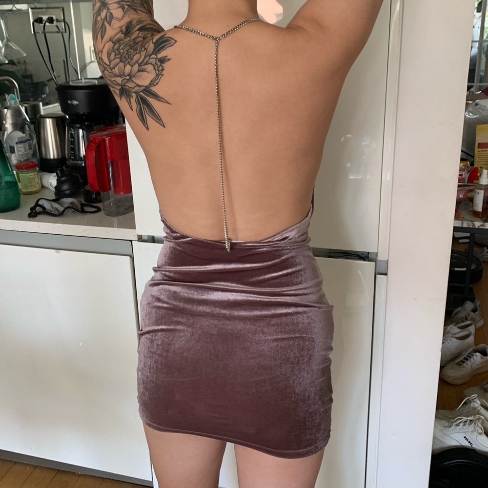 By the way mini velvet dress